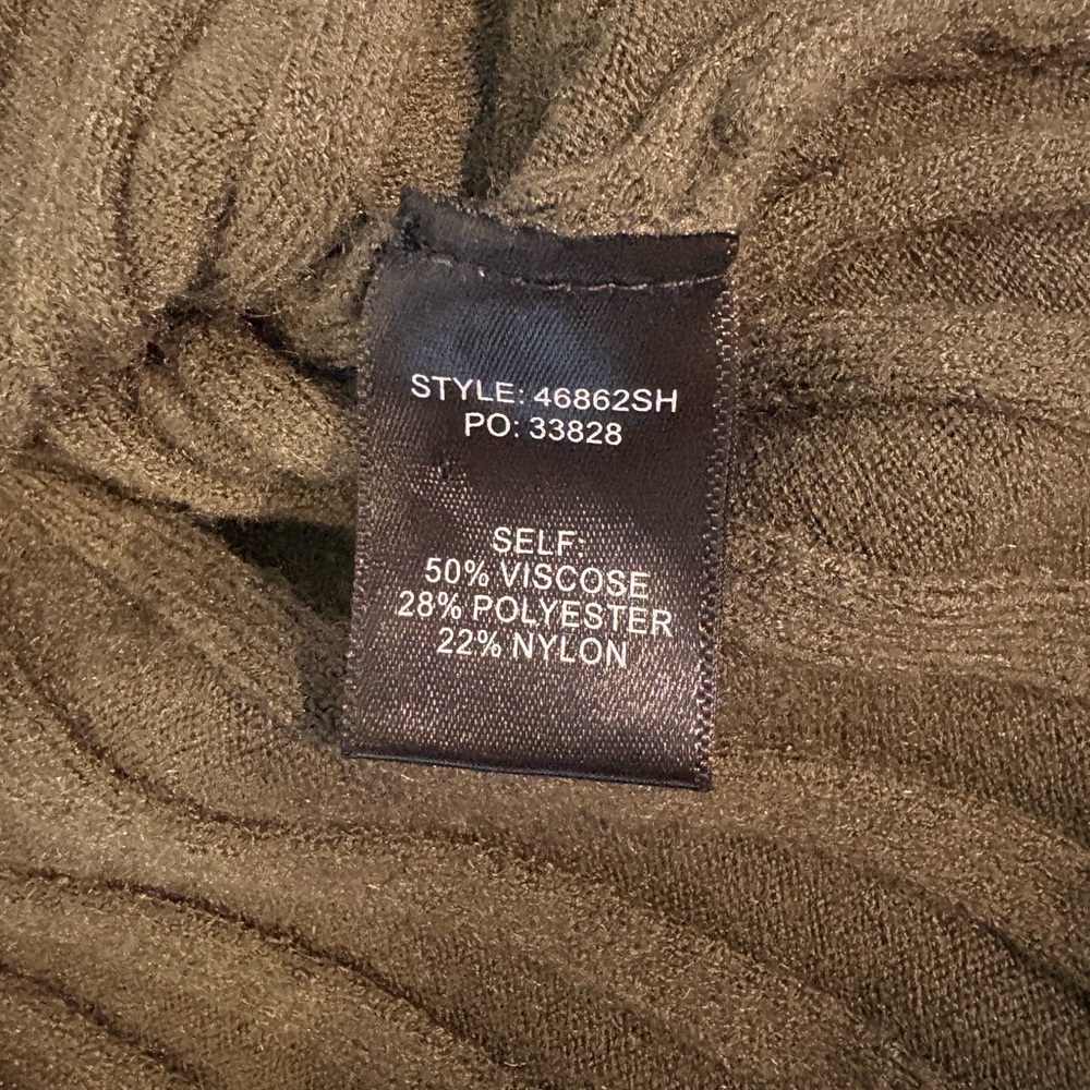 Petite Assembly Ribbed Olive Green Sweater - Picture 9 of 9